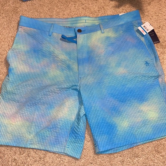 Penguin Tie Dye 8" Inseam Golf Shorts Size 36 Men - Picture 1 of 3